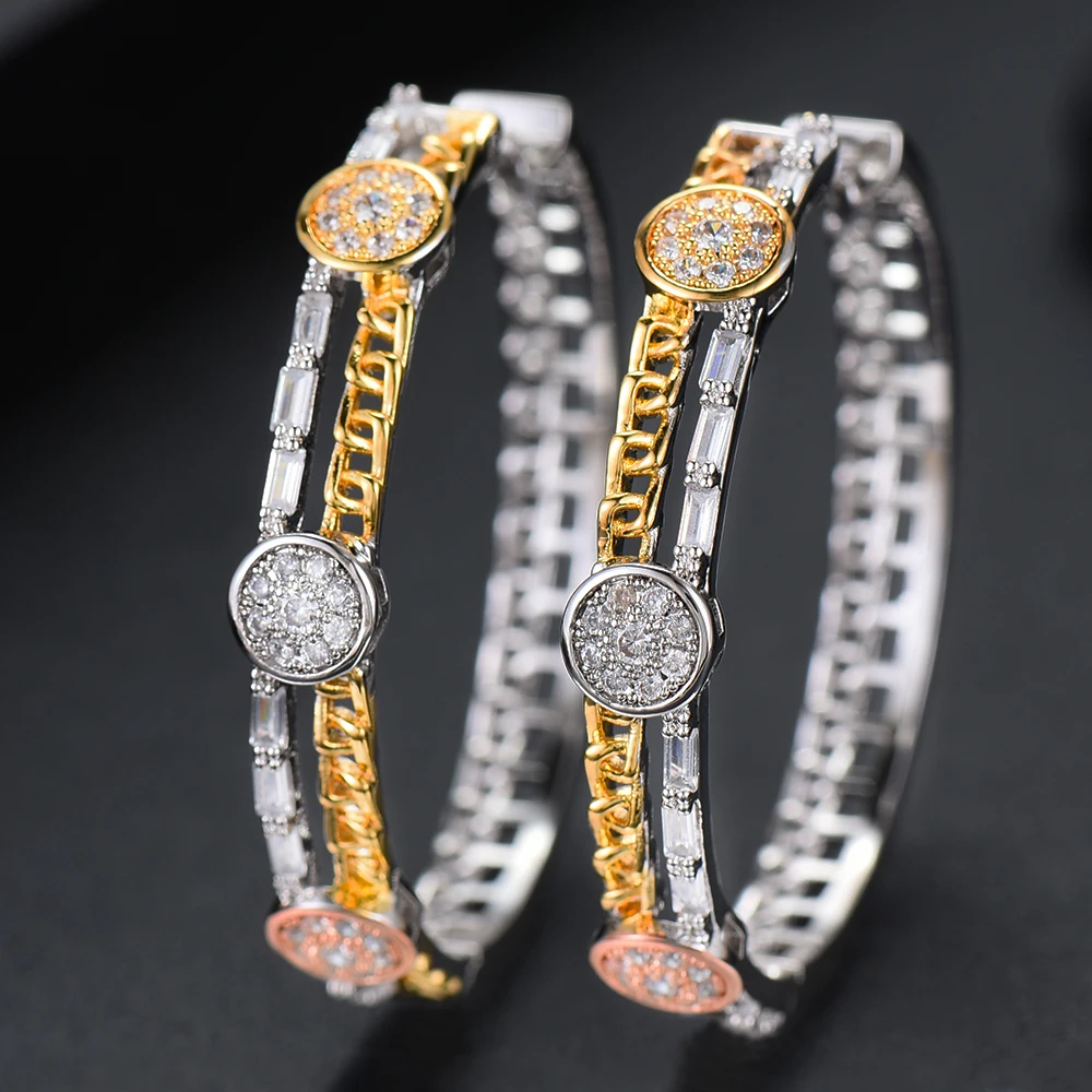 

GODKI Luxury Classic Zircon Statement Big Hoop Earrings For Women Wedding DUBAI Bridal Round Circle Hoop Earring 2019