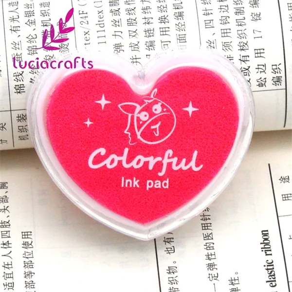 Распродажа! Lucia crafts 4*5 см конфетный цвет маленький свежий сердце форма Любовь Inkpad хроматические Inkpad 1 шт/lotI I1107 - Цвет: Pink