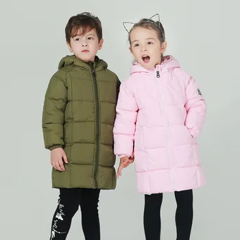 

Kids Winter Hoodies Coat For Girls New Design 2018 Fashion Casual Cotton Padded Outwear Parka Kid Clothes Unisex Down Jacket