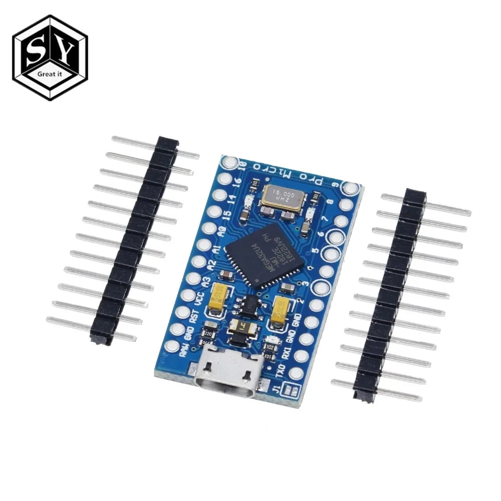 

1PCS Great IT Pro Micro ATmega32U4 5V/16MHz Module with 2 row pin header For Leonardo in stock . best quality