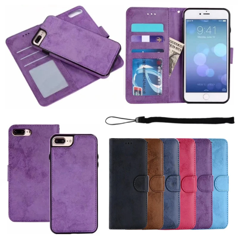 

Retro frosted PU Leather flip wallet Cases For iphone 7 7S 6 6S Plus 5 5S SE For Samsung S7 S6 Edge Note 5 Vintage matte Cover