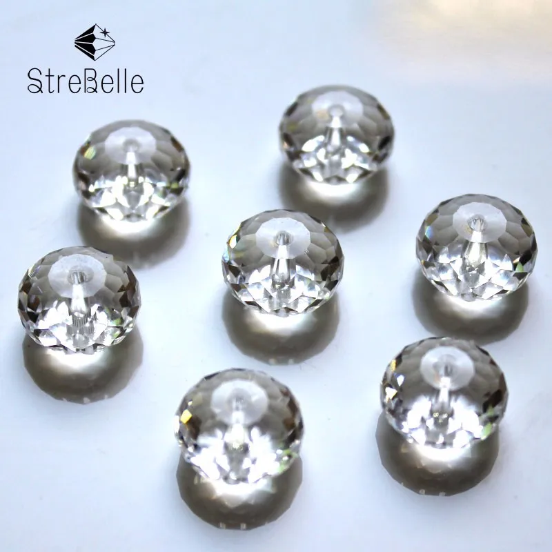 StreBelle 8x12 мм 100 шт. AAA Свободные разделительные стеклянные грани Круглые бусины для