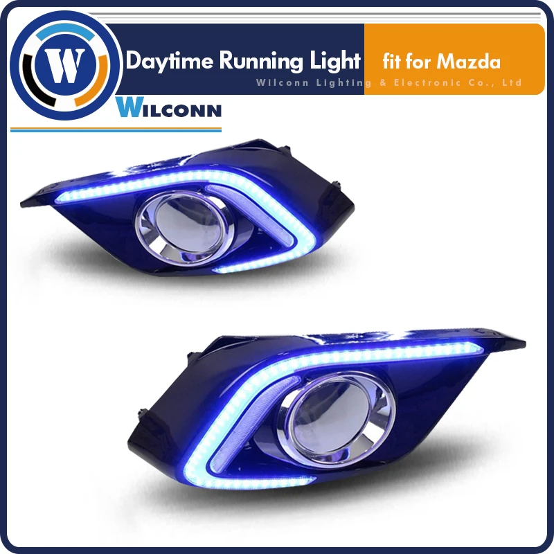 Aftermarket Car Styling Parts DRL LED Daytime Running Lights For Mazda 3 Fog Driving Lamps Rim