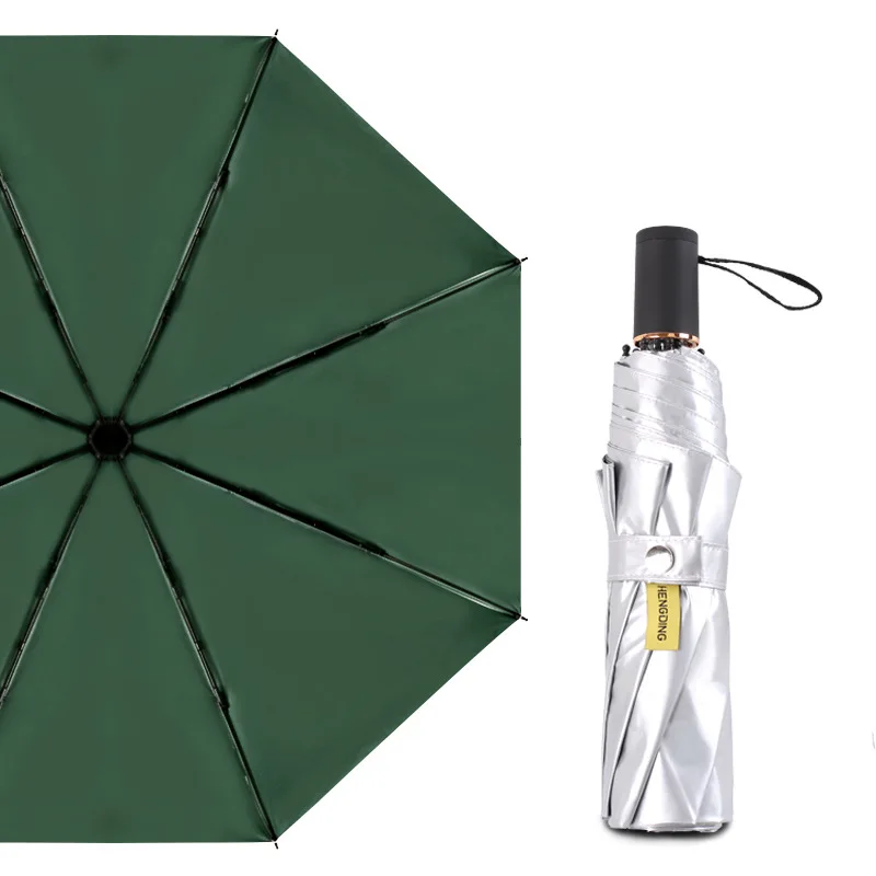 YADA High Quality Titanium Silver Glue Umbrella Rain New Anti UV Double Umbrella Car For Women Windproof Folding Umbrellas YS665