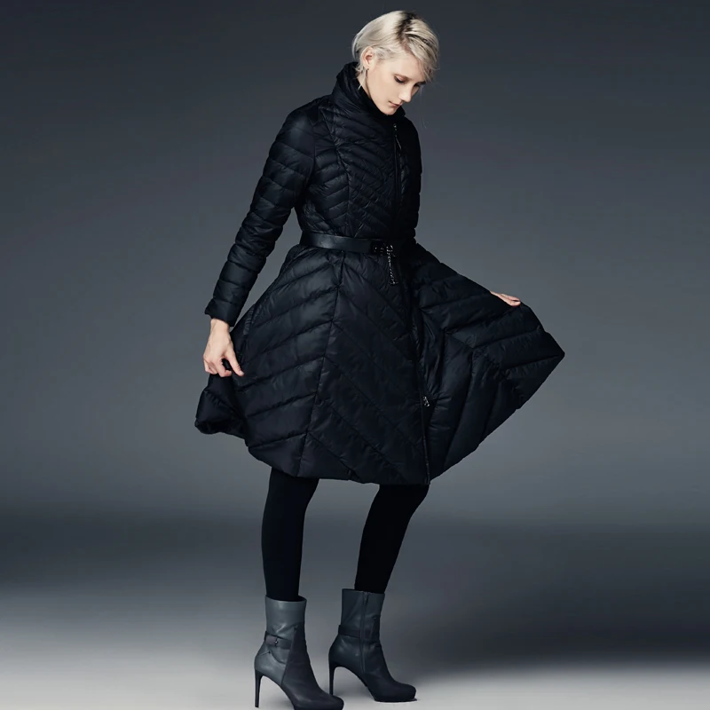 

High Quality 2019 Winter New Collection Women's Skirt Hem Down Coat New Pattern Fashion Design High-end Brand Down Jacket