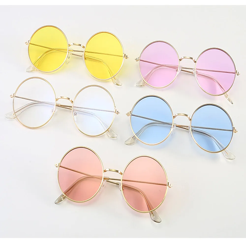 Солнцезащитные очки Sunglases круглые новинка 2018 женские в стиле хип хоп цветные