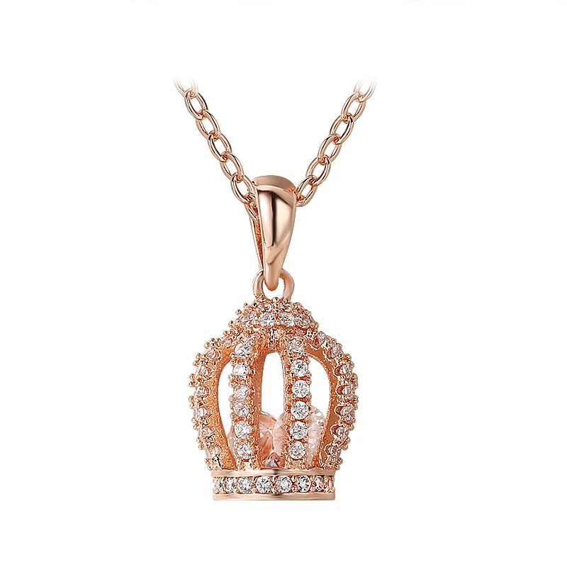 

vanfi high quality Road gold Color An crown Shape Hollowing out beautiful long necklace