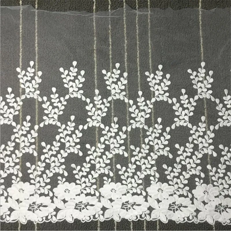 1Yd 35 см цвет слоновой кости/Искусственная вышивка украшение шитье Бесплатная