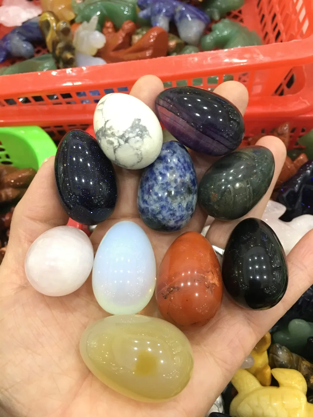 

natural crystal egg carving furnishing articles of natural beauty