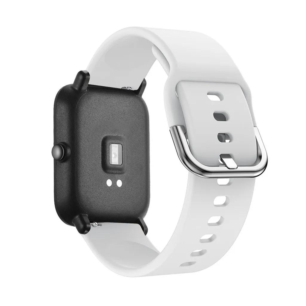 Силиконовый спортивный ремешок для Xiaomi Huami Amazfit Bip Смарт-часы 20 мм сменный Браслет умные аксессуары
