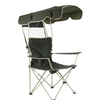 

Outdoor Chair Portable Folding Detachable Awning Thicken Steel Pipe Double Oxford Cloth Fishing Beach Shade Canopy Camping Chair