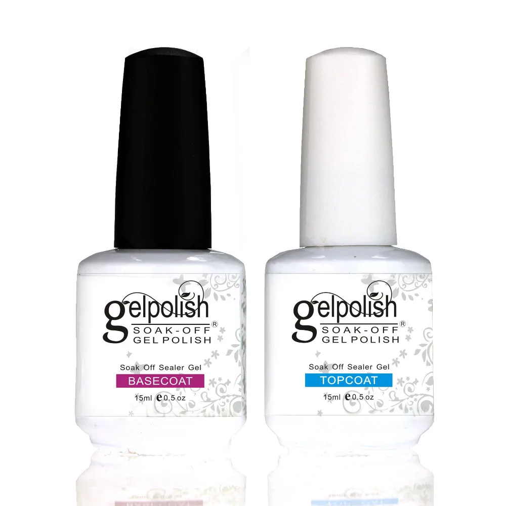1lot/2pcs NEW Arrival 15ml Base Coat plus Top Coat For Nail Art Soak