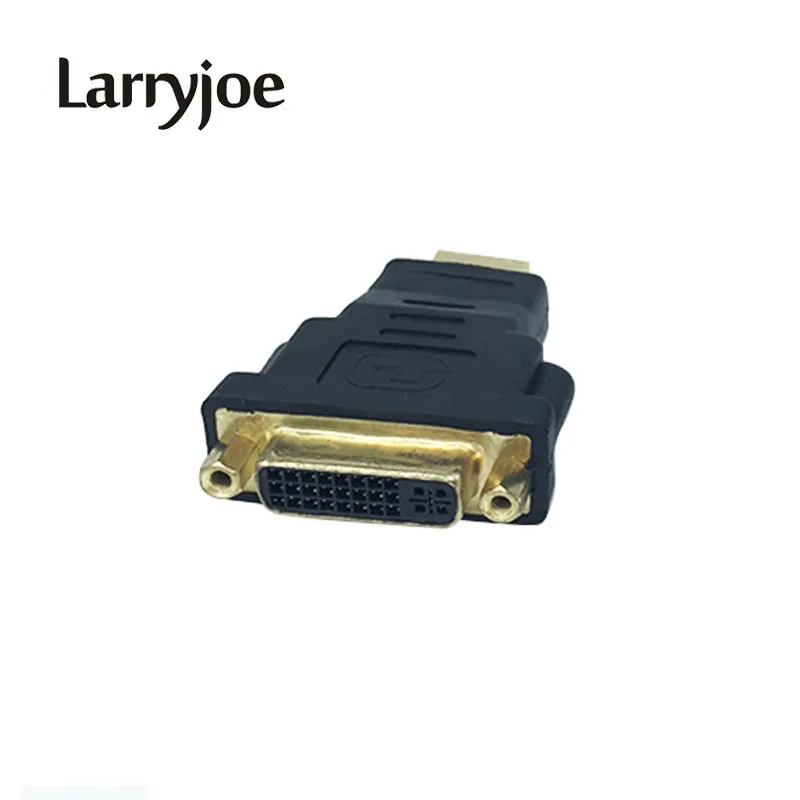 Позолоченный адаптер Larryjoe DVI24 + 5 кабель преобразователь HDMI для HDTV жк дисплей