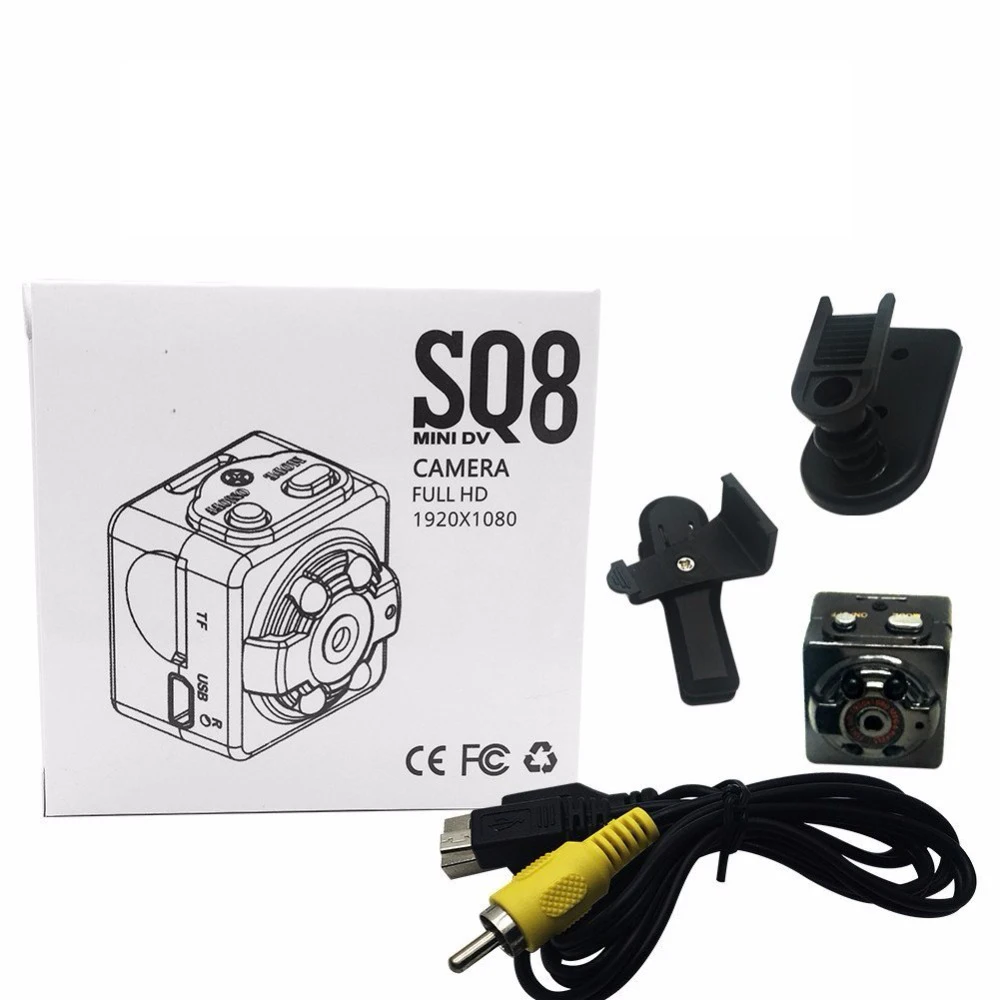 Sq8 1080 p DV мини-камера DVR видеокамера SQ8 Micro Cam Обнаружение движения с инфракрасным ночным видением мини камера Поддержка Скрытая TF карта