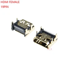 5 шт. HDMI Женский Джек/разъем 19PIN 19 P правый угол smt smd 90 градусов позолоченный hd 19 PIN