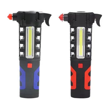 

Multipurpose COB LED Flashlight Car Vehicle Magnetic Led Torch Safety Escape Rescue Window Breaker Emergency Hammer Tool