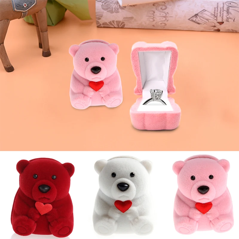 

High Quality Mini Cute Bear Jewllery Gift Boxes f Rings and Small Earrings Pendant Necklace