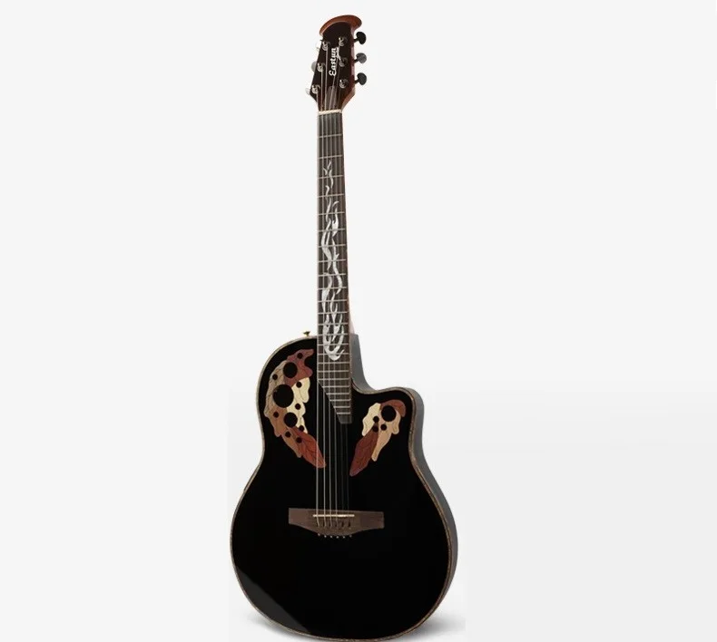 solid top ovation acoustic guitar with electro with turner