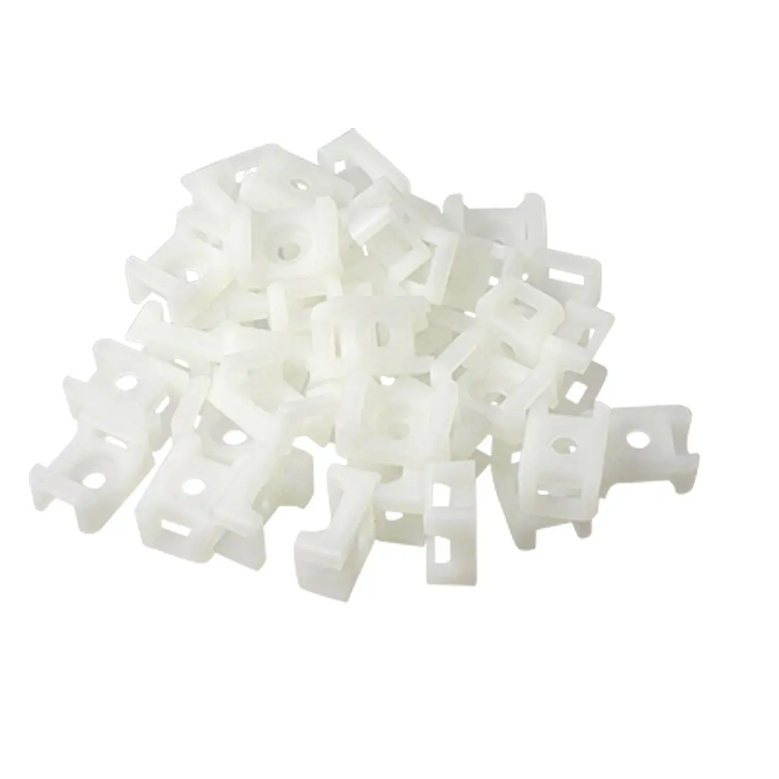 

DHDL-4.5mm Cable Tie Mount Wire Buddle Saddle Type Plastic Holder White 100PCs