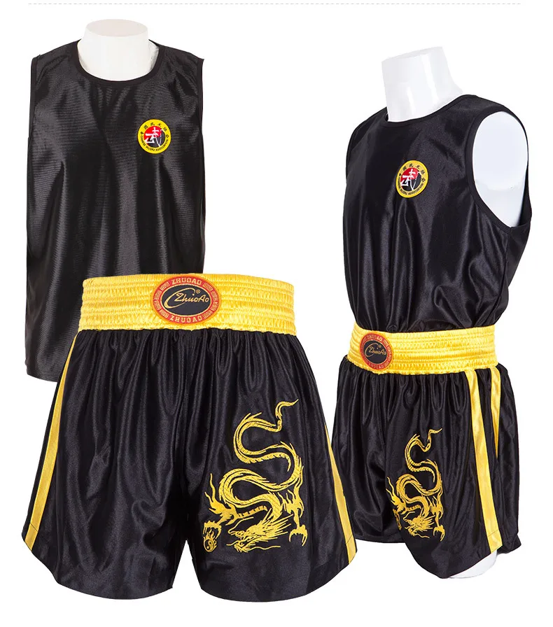 Details about   Dragon Kids Men Women Kick Boxing Shorts Suit Muay Thai Shirt Tank Top Uniform 