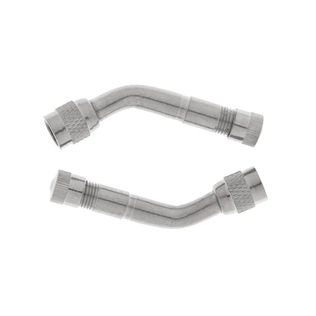 2 Pieces Air Tyre Valve Extension Adapter 45/90/135 Degree for Car Truck Motorcycle Bike Scooter High Quality Copper