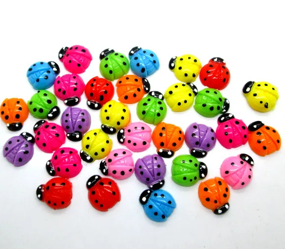 

50Pcs Mixed Beetles Resin Beads Decoration Crafts Flatback Cabochon Scrapbooking Fit Phone Embellishments Diy Accessories