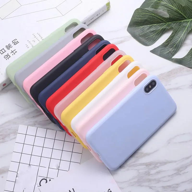 Мягкий однотонный чехол для Xiaomi Redmi 7A K20 Pro Note 7 6 6A Mi 9T матовые силиконовые