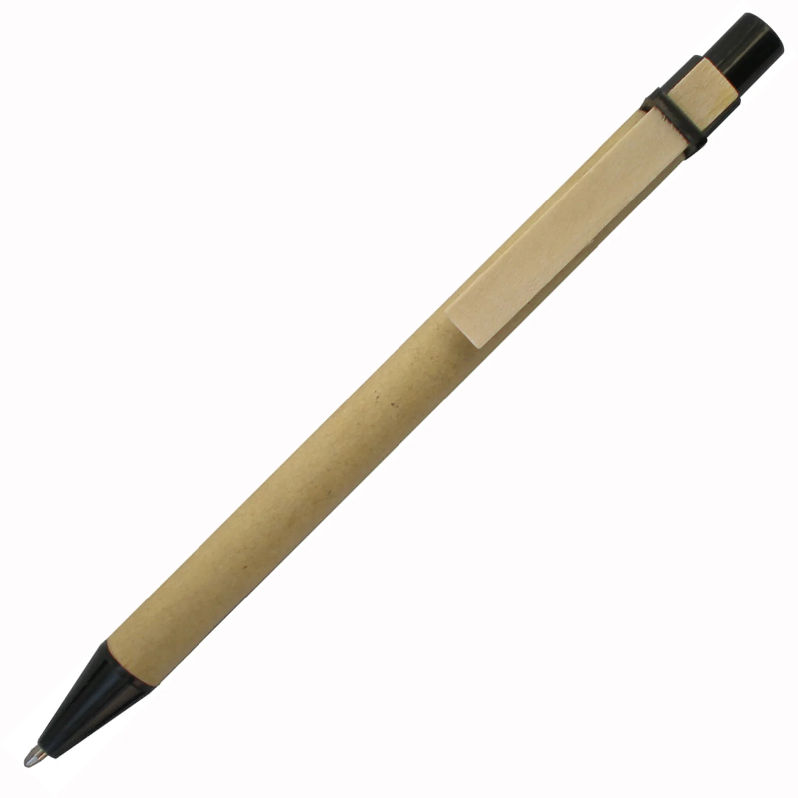 Деревянный зажим эко бумажная шариковая ручка, черные чернила Шариковая зеленая концепция экологически чистые, Индивидуальные продвижение подарок, персонализированные - Цвет: black