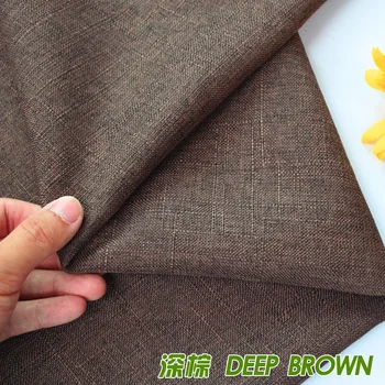 

Deep brown Compound lining Linen Fabric Sofa Cushion Fabirc Sewing Cloth Outdoor Linen Blend Fabric Upholstery 58" wide Per Yard