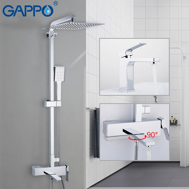 GAPPO Sanitary Ware Suite brass tap chrome bathroom bath faucet mixer shower faucet with basin tap robinetterie salle de bain GAPPO Sanitary Ware Suite brass tap chrome bathroom bath faucet mixer shower faucet with basin tap robinetterie salle de bain