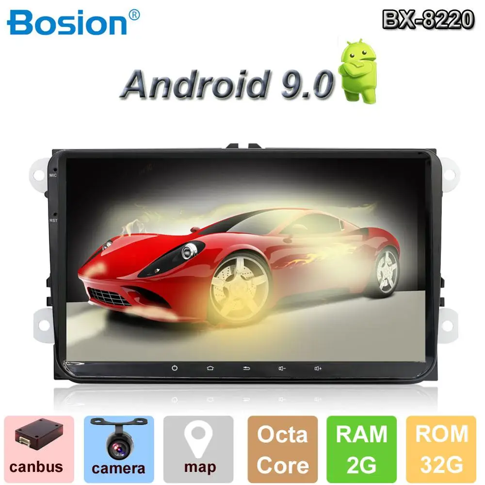 Bosion Android 9.0 2Din Car DVD For Volkswagen/Golf/Polo/Tiguan/Passat/leon/Skoda/Octavia car Radio GPS Car Multimedia player