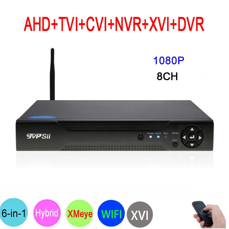 

Hi3521A XMeye 1080P 8CH Surveillance Video Recorder Dahua 6 in1 Coaxial Hybrid Wifi Onvif NVR TVI CVI AHD CCTV DVR Free Shipping