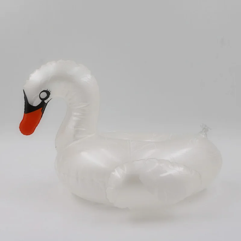 1 шт./лот надувной Лебедь подстаканник Белый лебедь плавающие подставки для напитков надувные подставки вечерние игрушка