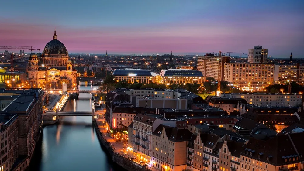 Peinture De Diamant En Point De Croix Bricolage Broderie De Nuit Vue De Ville De Berlin Allemagne Decor De Maison Strass Aliexpress
