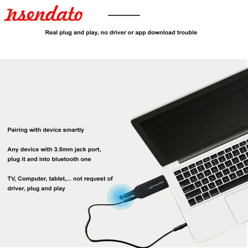 Bluetooth 4 0 Audio Stereo Sound TV Transmitter Adapter Audio Bluetooth Transmitter for Headphones TV Notebook DVD PC