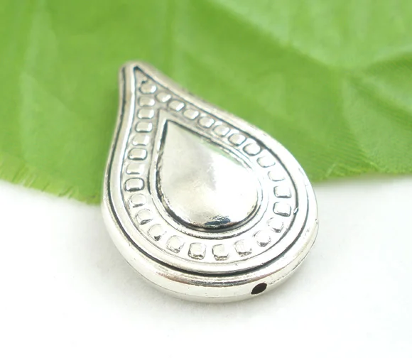 

Doreen Box hot- 20PCs Antique Silver Teardrop Spacer Beads 35x22mm(B01935)