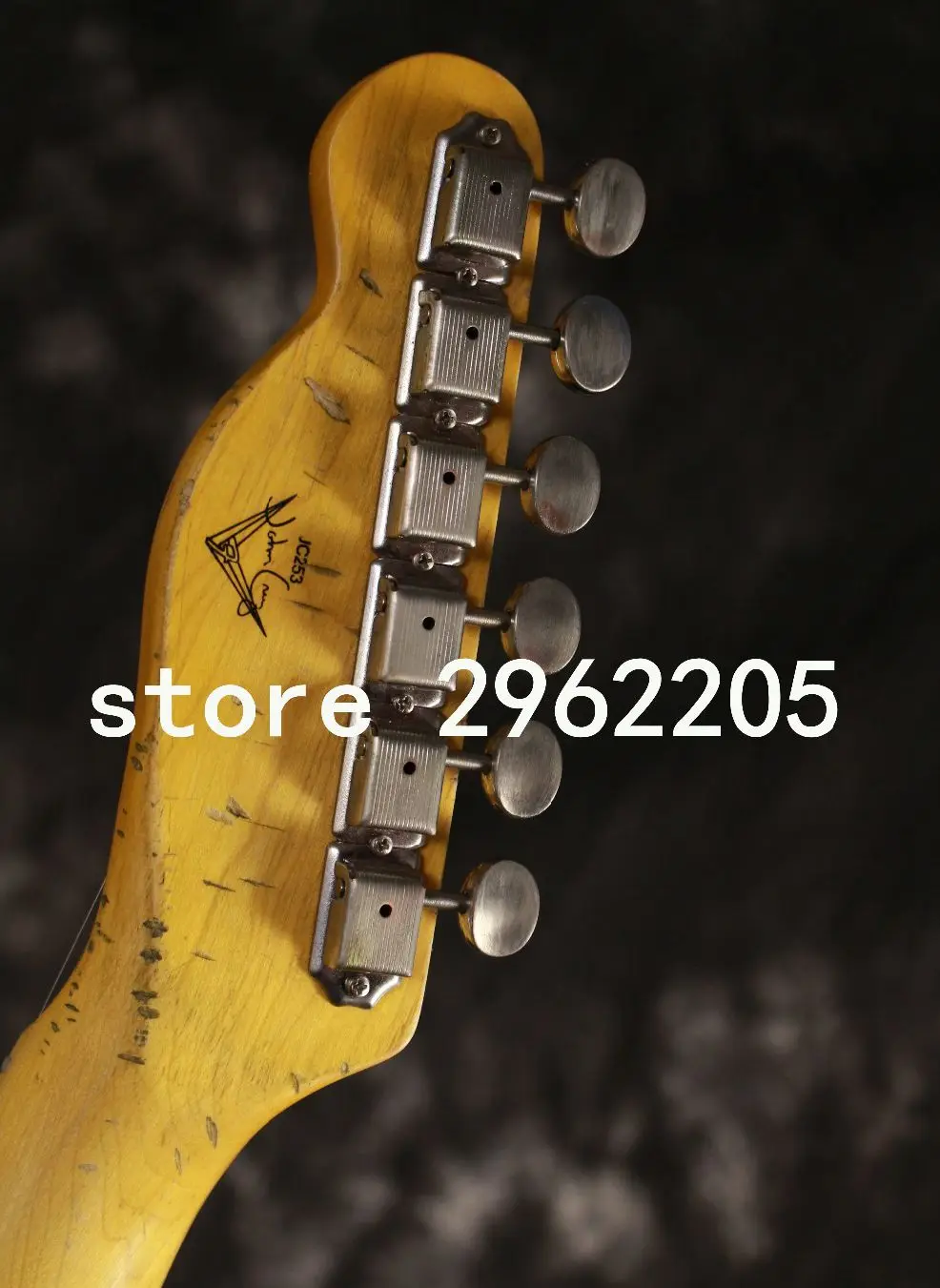 Горячая Ручная релейная электрогитара SR-082 с корпусом пепел в темно-желтом цвете состаренная гитарная часть латунный седло мост винтажная гитара