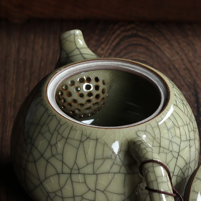 Online Tee set Knistern Glasur Ge Ofen Longquan Celadon Zisha Keramik Kunst Tay Thi Chinesische Teekanne Porzellan yixing Clay Antike Teekanne