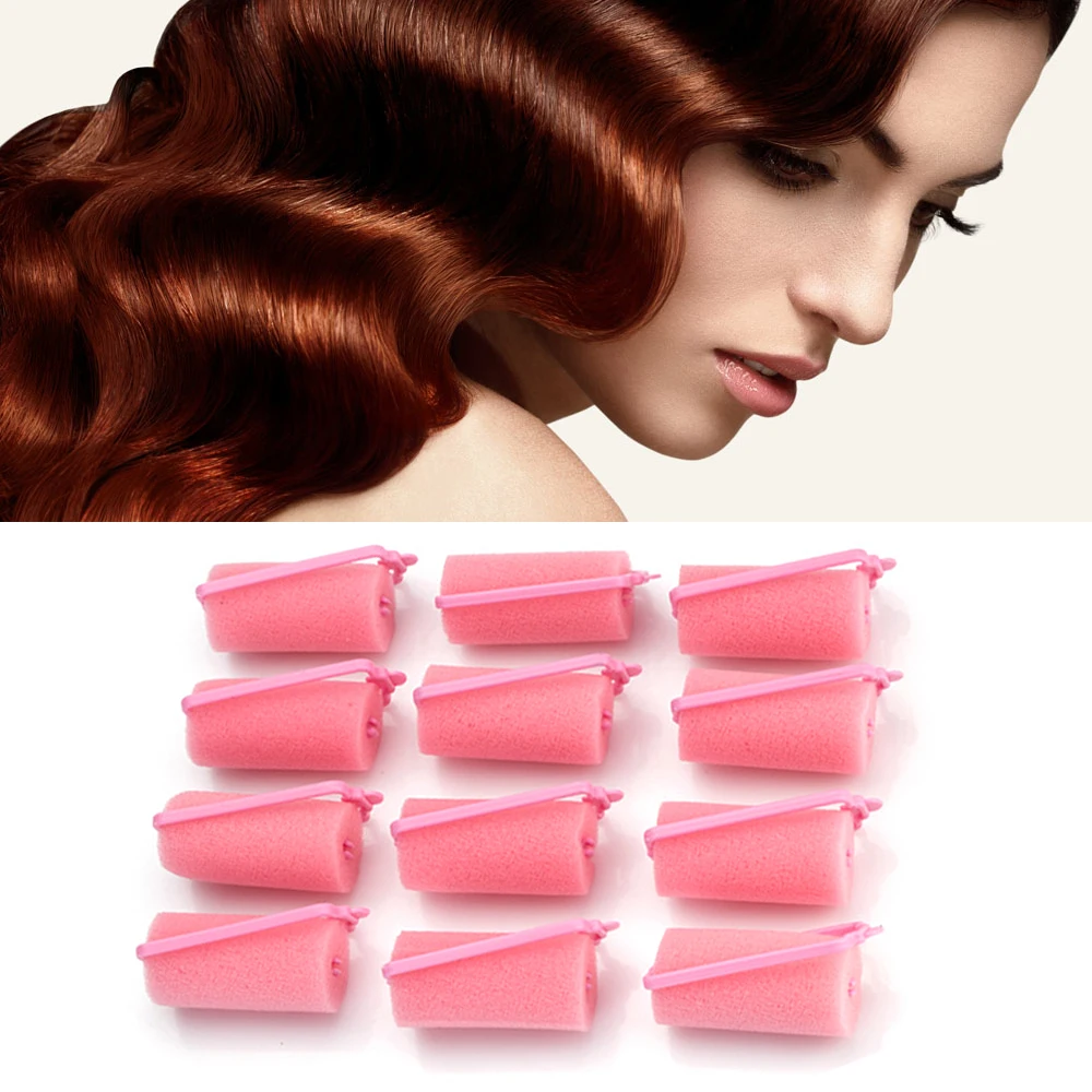 

12pcs/set Curler Hair Salons Tools Soft Magic Sponge Foam Cushion Hair Rolls Styling Curly Design Salon Hairdresser Tool