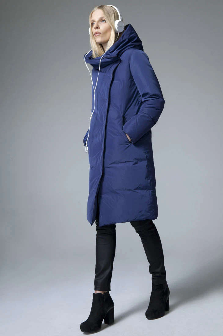 Высокое качество зимнее подиумное модное дизайнерское Короткое женское длинное пуховое пальто Женская белая пуховая куртка