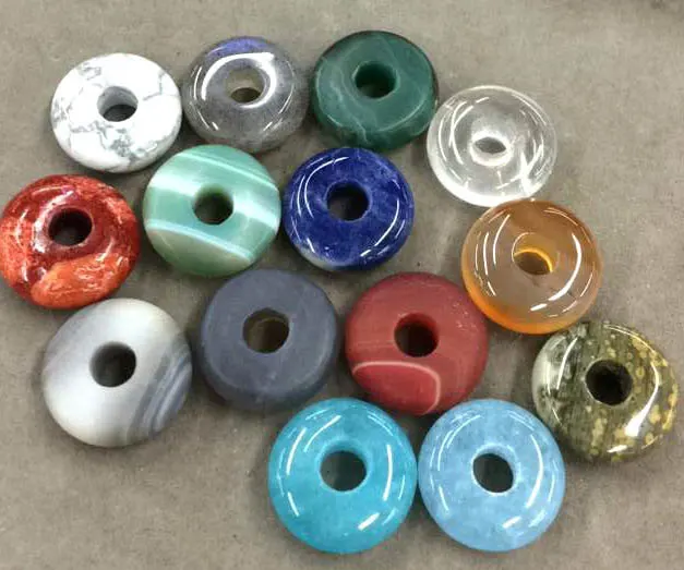 

larger hole --50pcs 15mm Assorted gemstone agate,quartz,onyx amazonite jade white turquoise onyx rondelle Round abacus beads mak