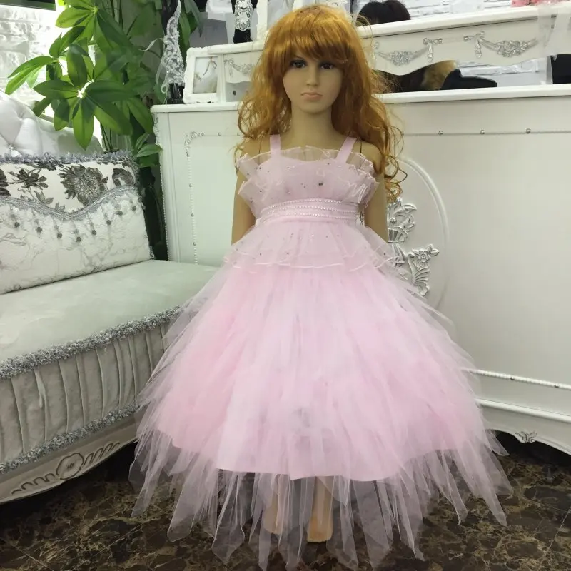

Free Shipping Factory Wholesale Ruffly Flower Girl Dresses 2019 New Arrival Tiered Party Gowns Children Dress For Kids 2-8 Years
