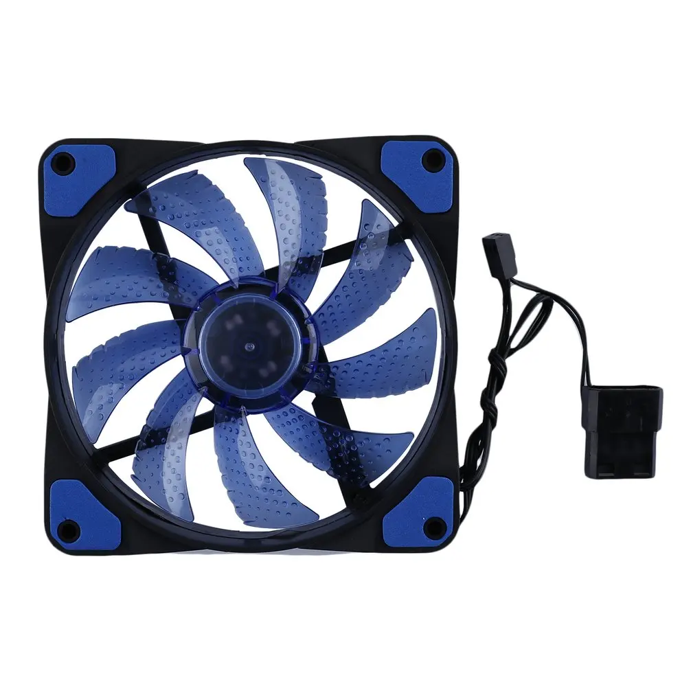 

8pcs Computer PC Case Fan 15 LEDs 12V Easy Installed Blue Light 120mm LED Ultra Silent 2018