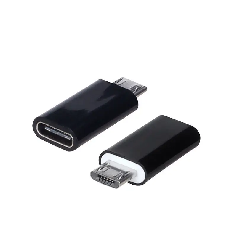 

100pcsblack Type-C Female Connector to Micro USB 2.0 Male USB 3.1 Converter Data Adapter High Speed Android Certified Cell Phone