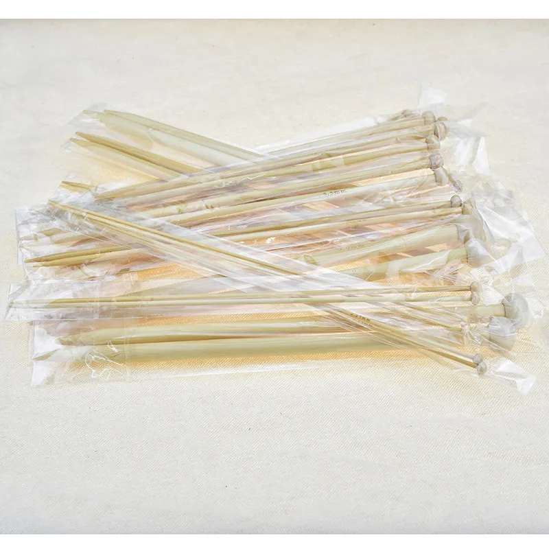 Looen Bamboo Knitting Needles Set 36pcs 25cm 18 Sizes 2.0mm to 10.0mm Single Point Needles Women Weave Craft Yarn Sewing Tools  (8)