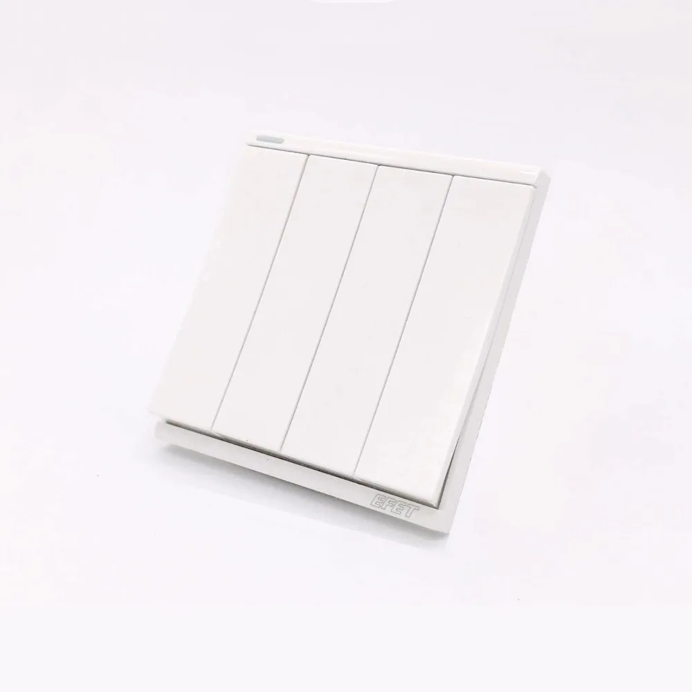 

white Wall Switch Panel Light Switch 4 Gang 2 Way/4 gang 1 way Push Button Rocker Switch 16A,110~250V, 220V