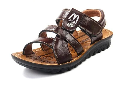 

Children's shoes sandals 2017 new leather sandals boys big virgin beach baby sandals