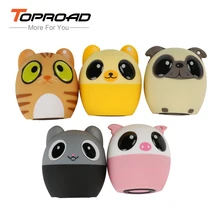 TOPROAD мини беспроводной Bluetooth динамик портативный мультфильм животных музыкальный плеер Поддержка громкой связи Автоспуск bluetooth caixa de som