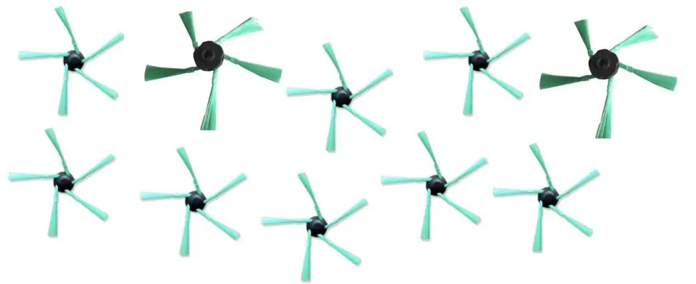 

10PCS/Lot Replacement Side Brush for Vorwerk Kobold Saugroboter VR200 Green Brush 5-armed Side Brush for Vorwerk VR200