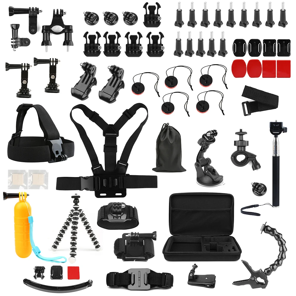 

SHOOT Action Camera Selfie Accessory Set for GoPro Hero 5 4 3 Xiaomi Yi 4K 2 SJCAM SJ4000 Eken h9r Tripod for Go Pro Strap Mount